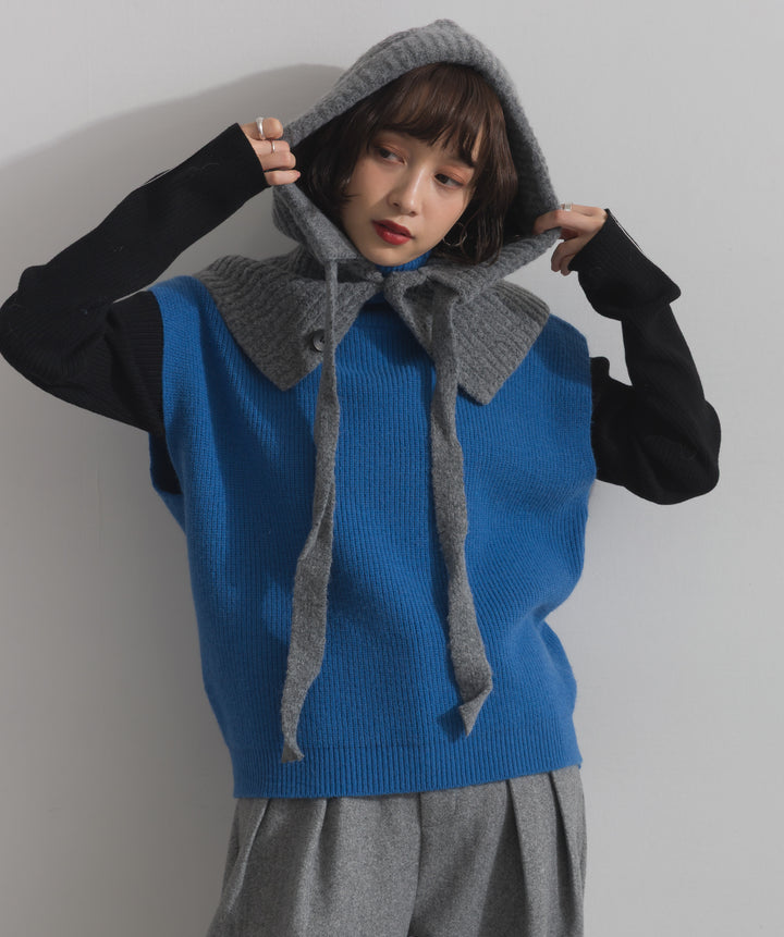 ニットフードスヌード