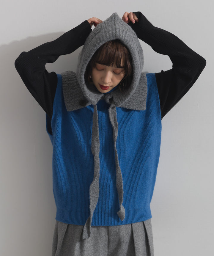 ニットフードスヌード