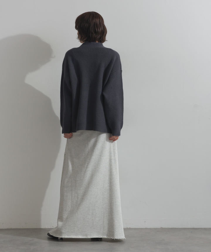 デニムポケットジップニットカーディガン