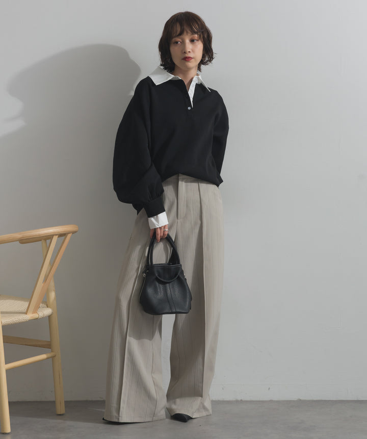 襟付きポロトップス