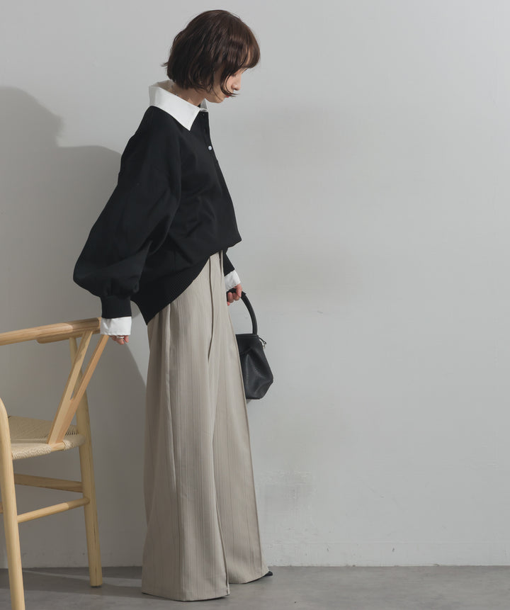 襟付きポロトップス