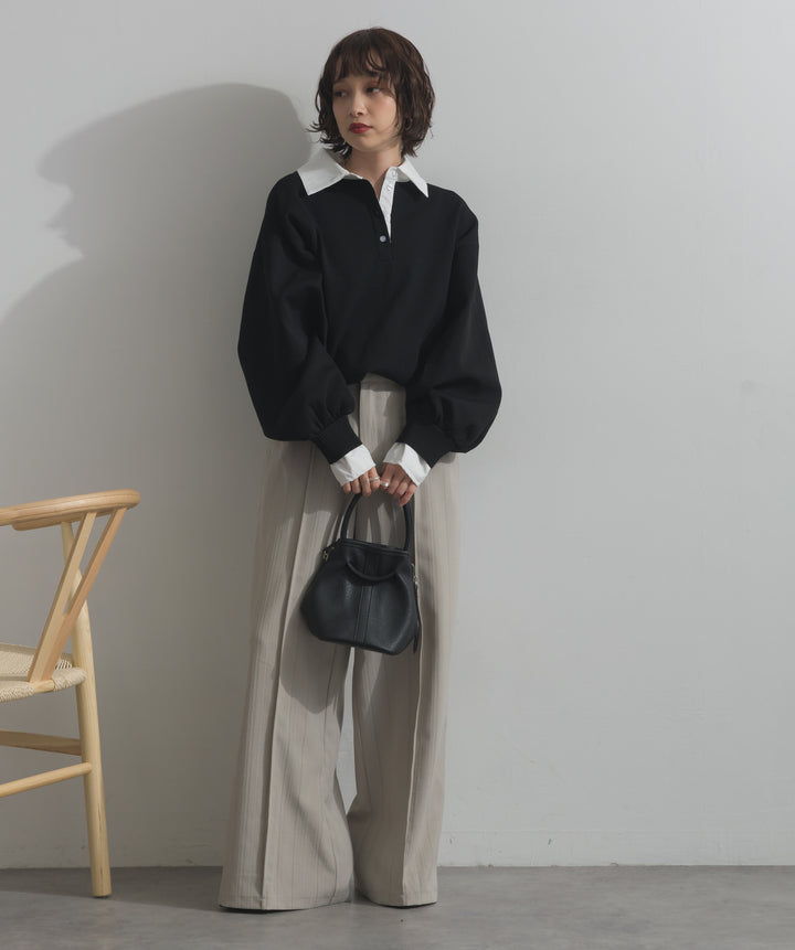 襟付きポロトップス