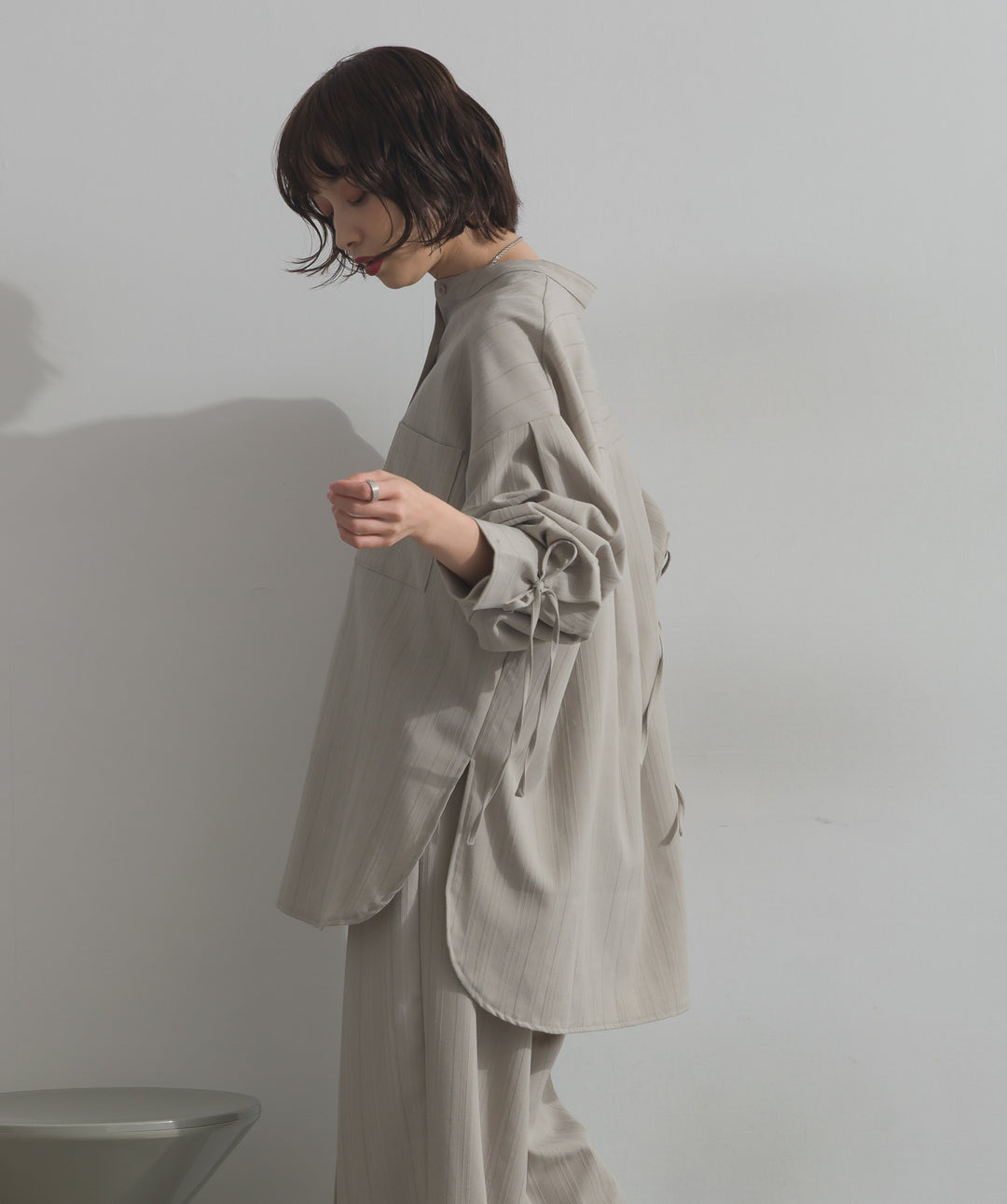 バンドカラーシャツ