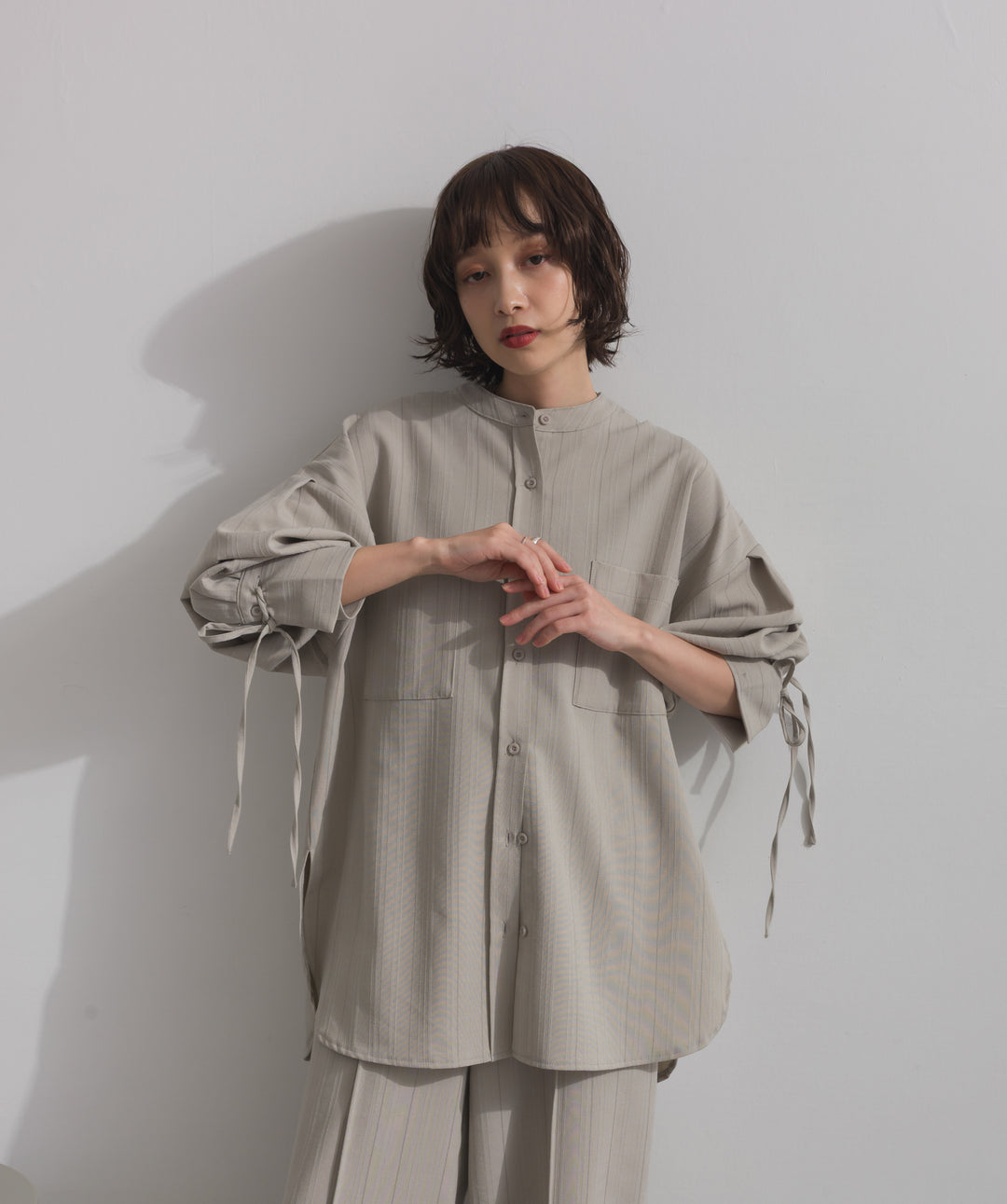 バンドカラーシャツ