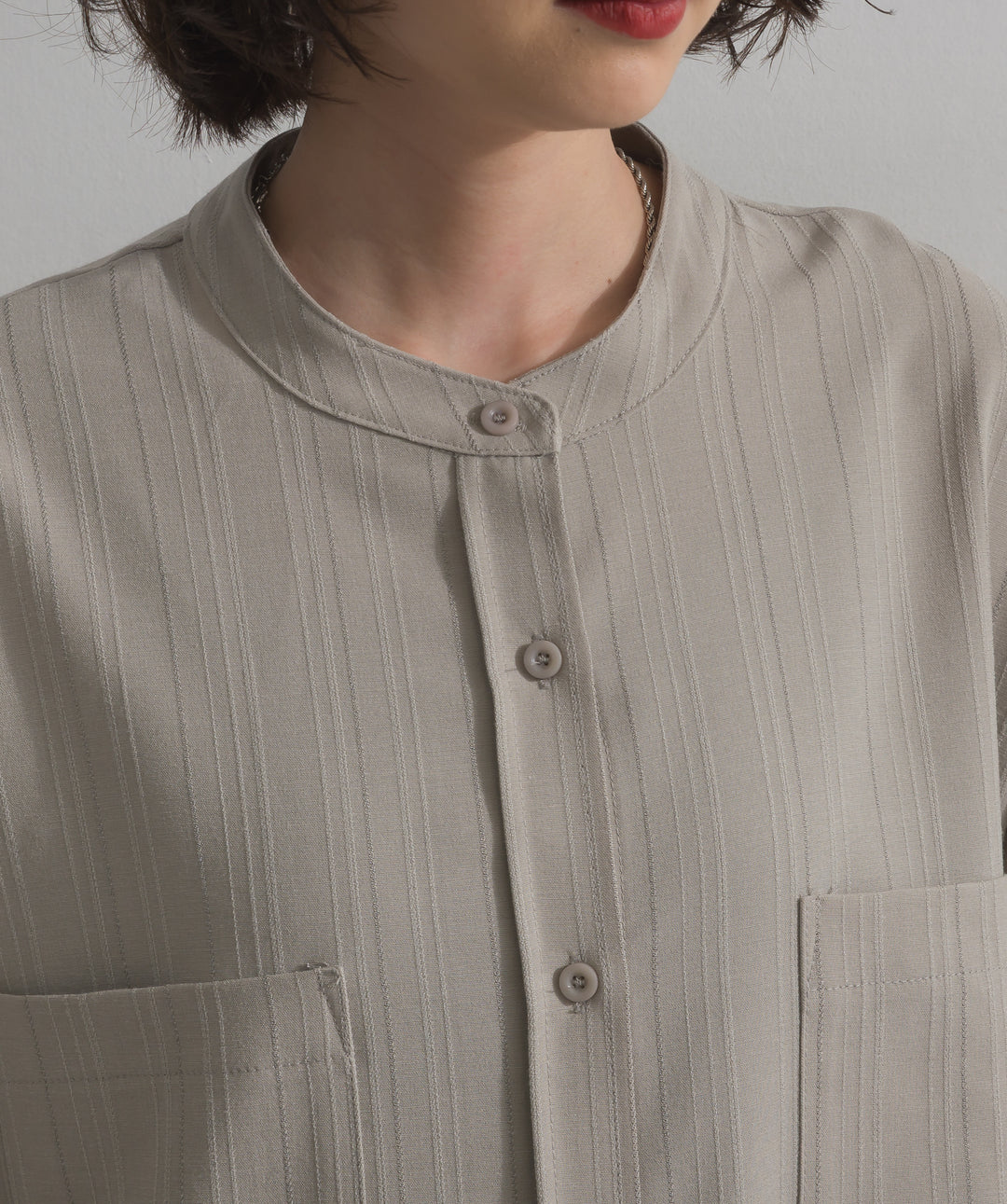 バンドカラーシャツ