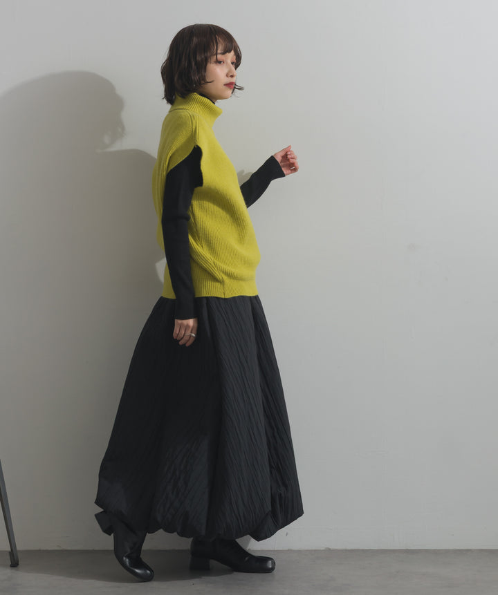 ハイネックニットベスト