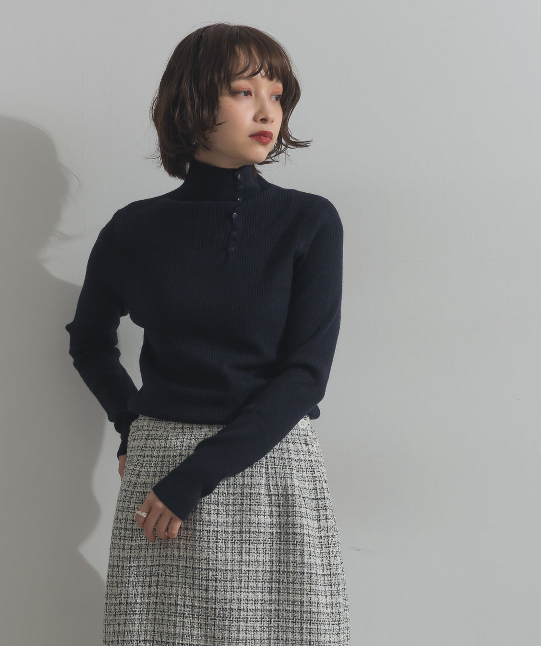 ハイネックニット