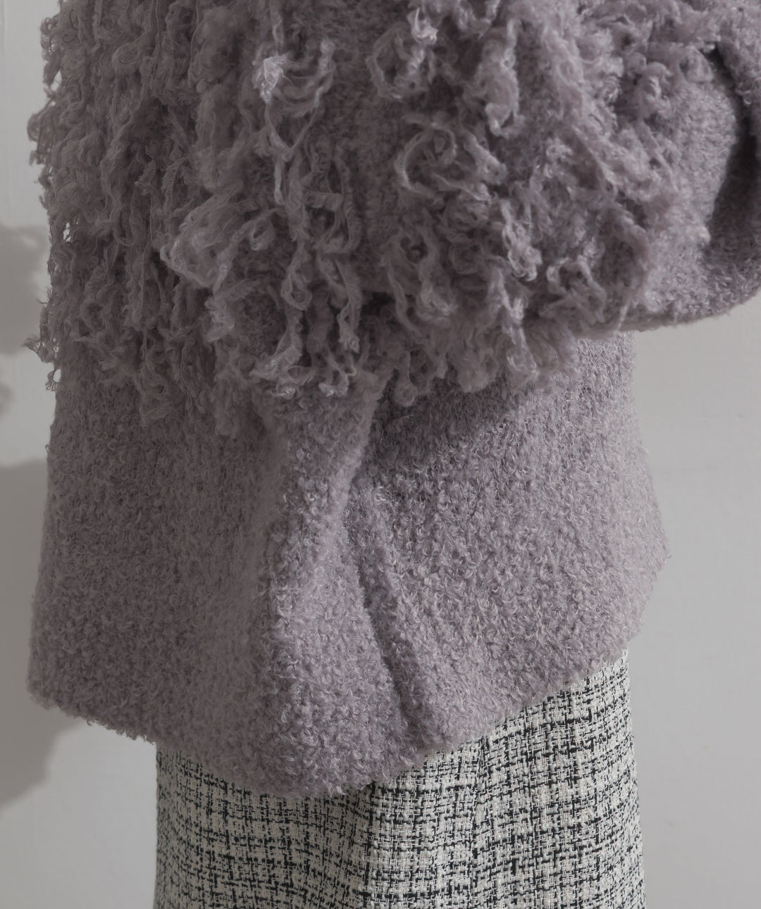 ループ編みVネックニットカーディガン