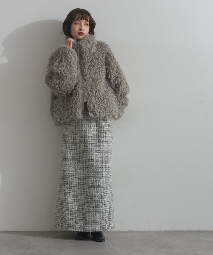 ミックスシープファースタンドブルゾン