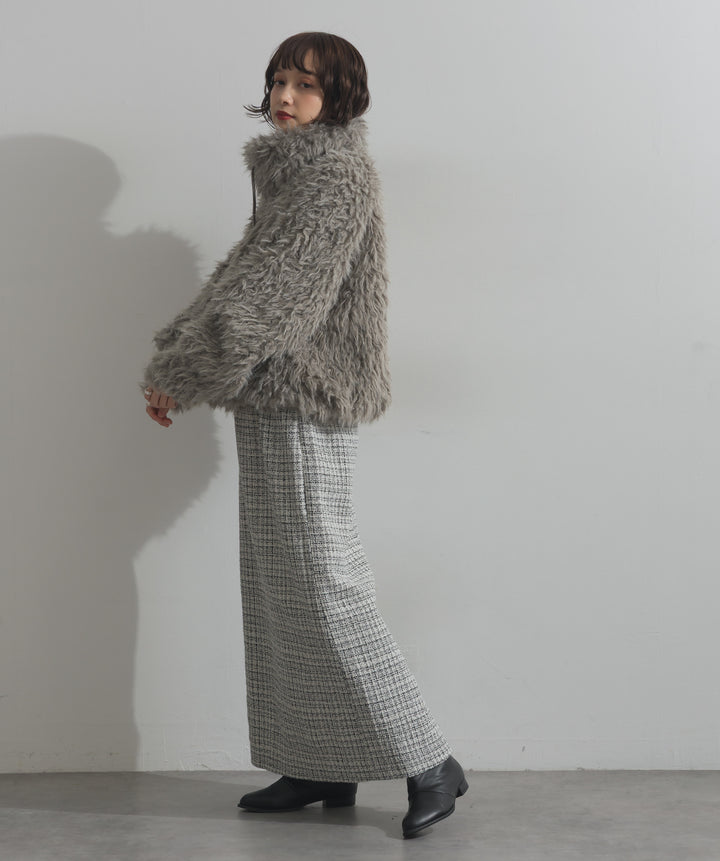 ミックスシープファースタンドブルゾン