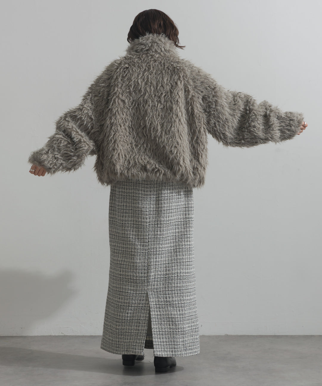 ミックスシープファースタンドブルゾン