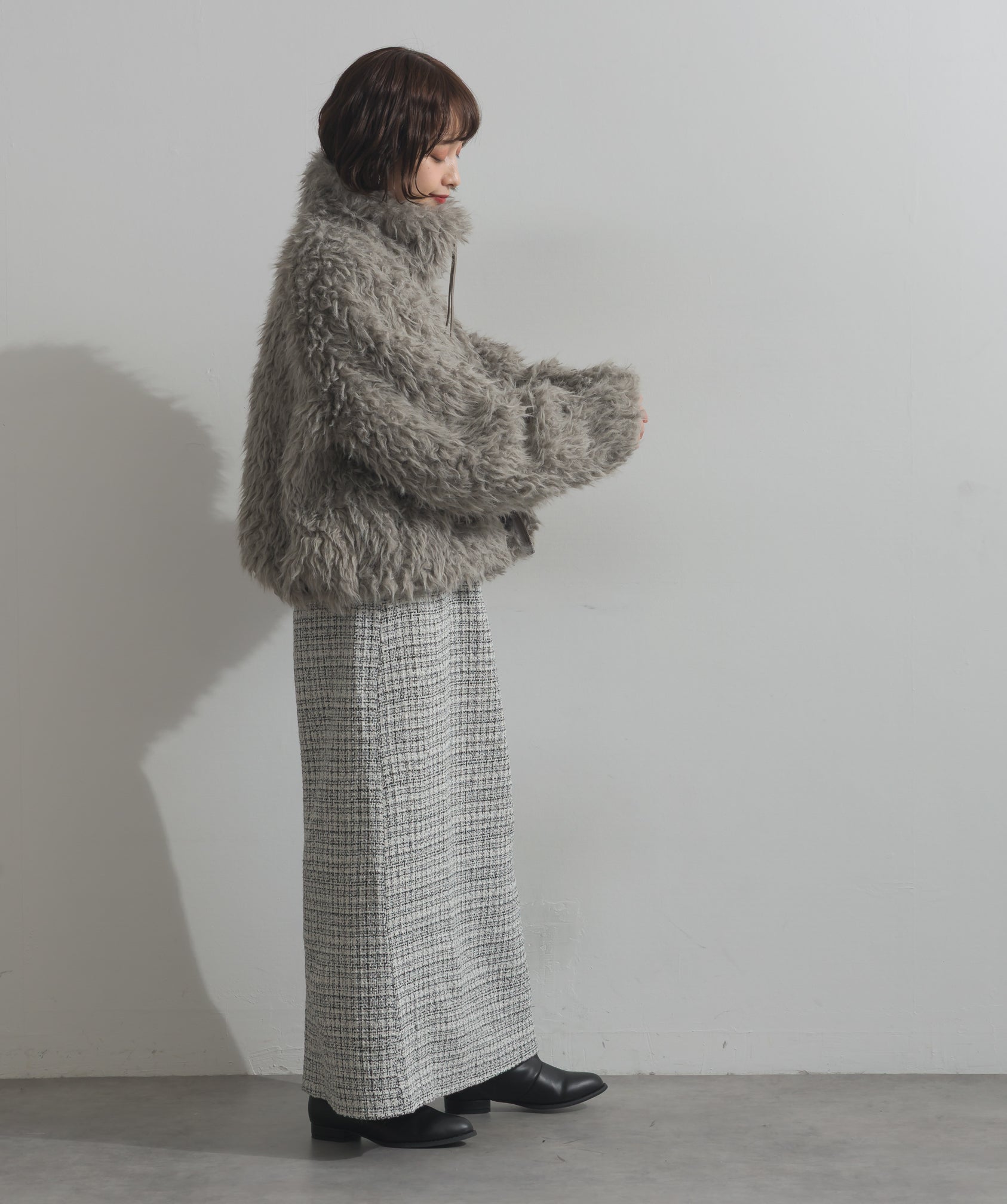 ミックスシープファースタンドブルゾン – OandI