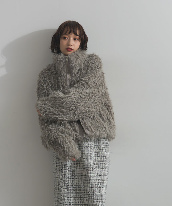 ミックスシープファースタンドブルゾン