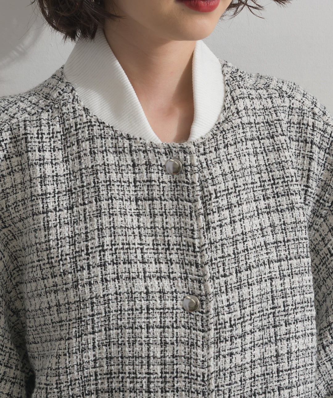 ツイードスタジャン