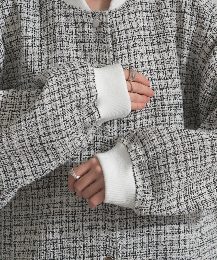 ツイードスタジャン