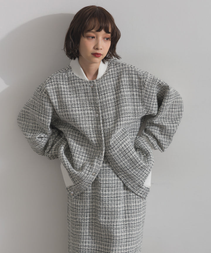 ツイードスタジャン