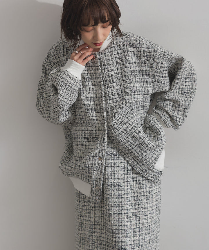 ツイードスタジャン