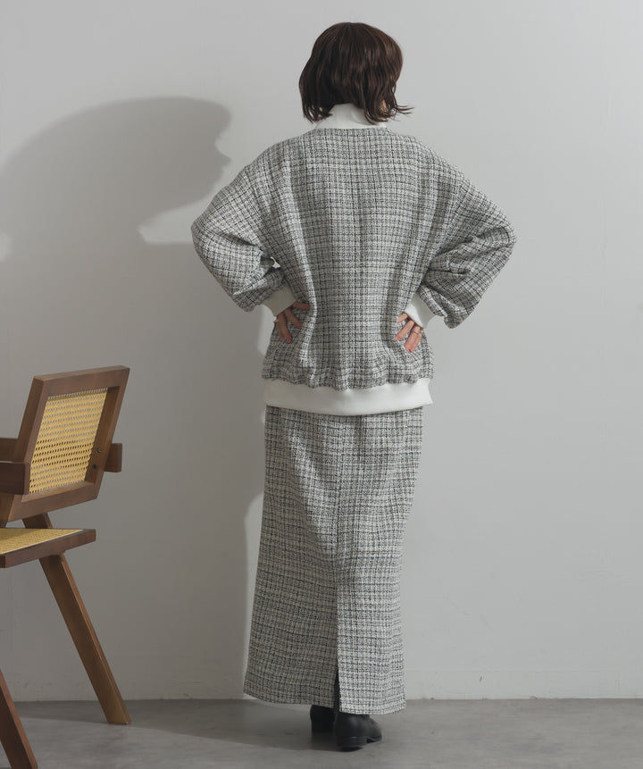 ツイードスタジャン