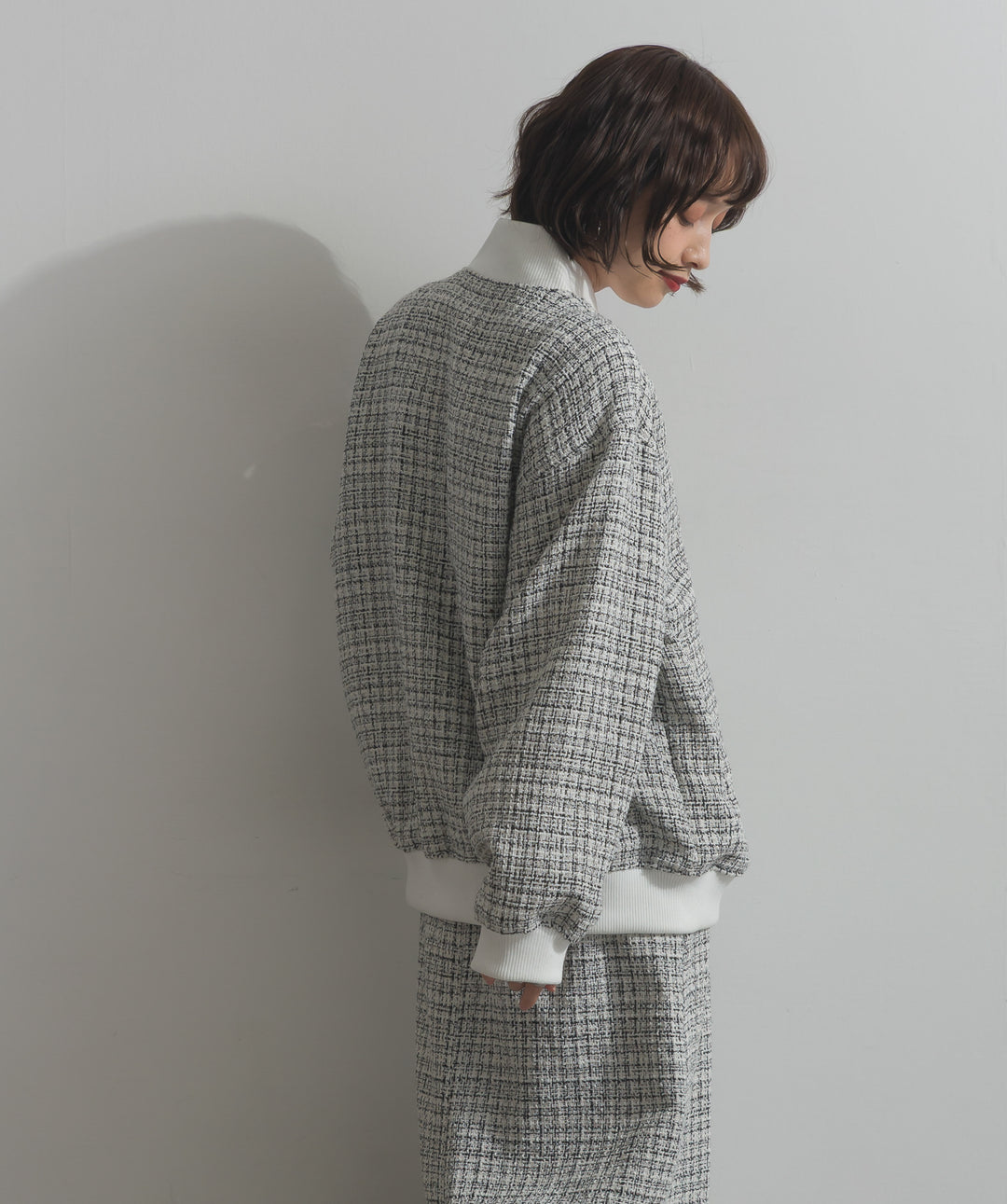 ツイードスタジャン