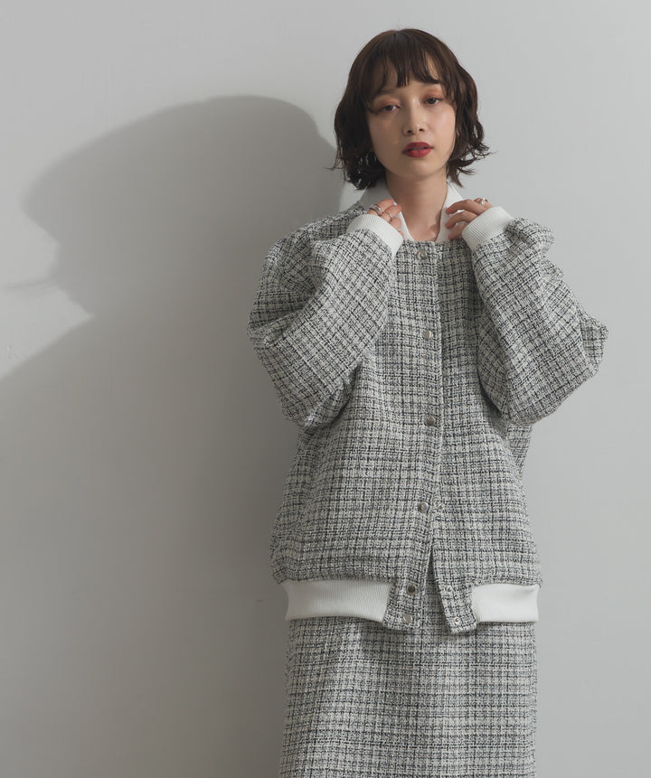 ツイードスタジャン