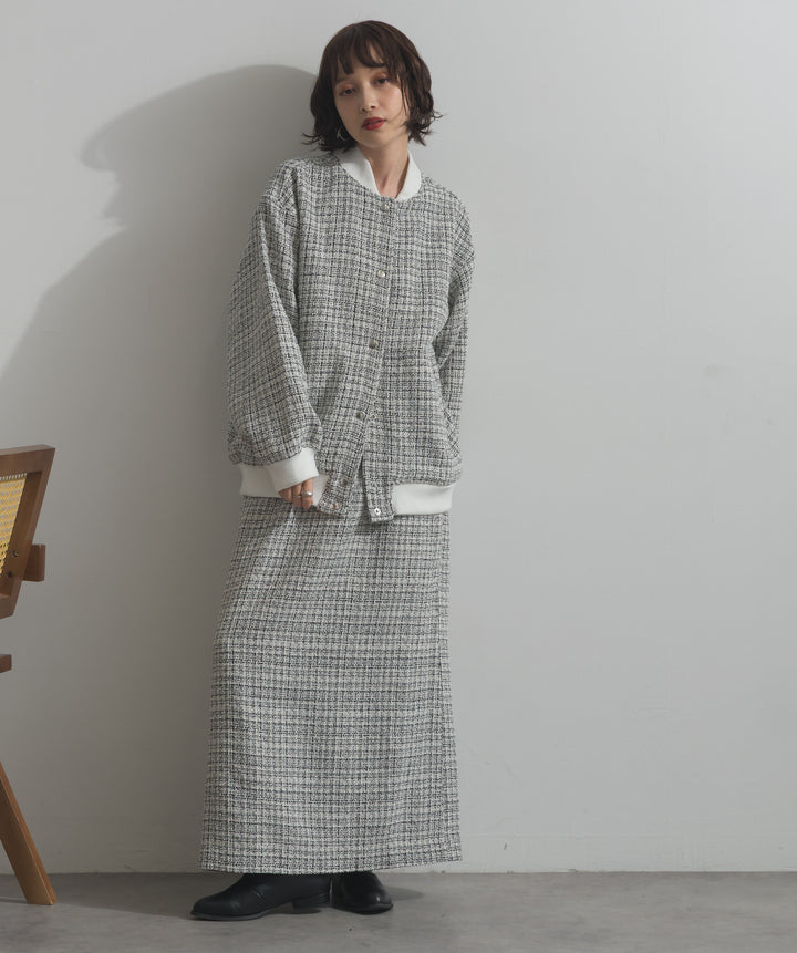 ツイードスタジャン