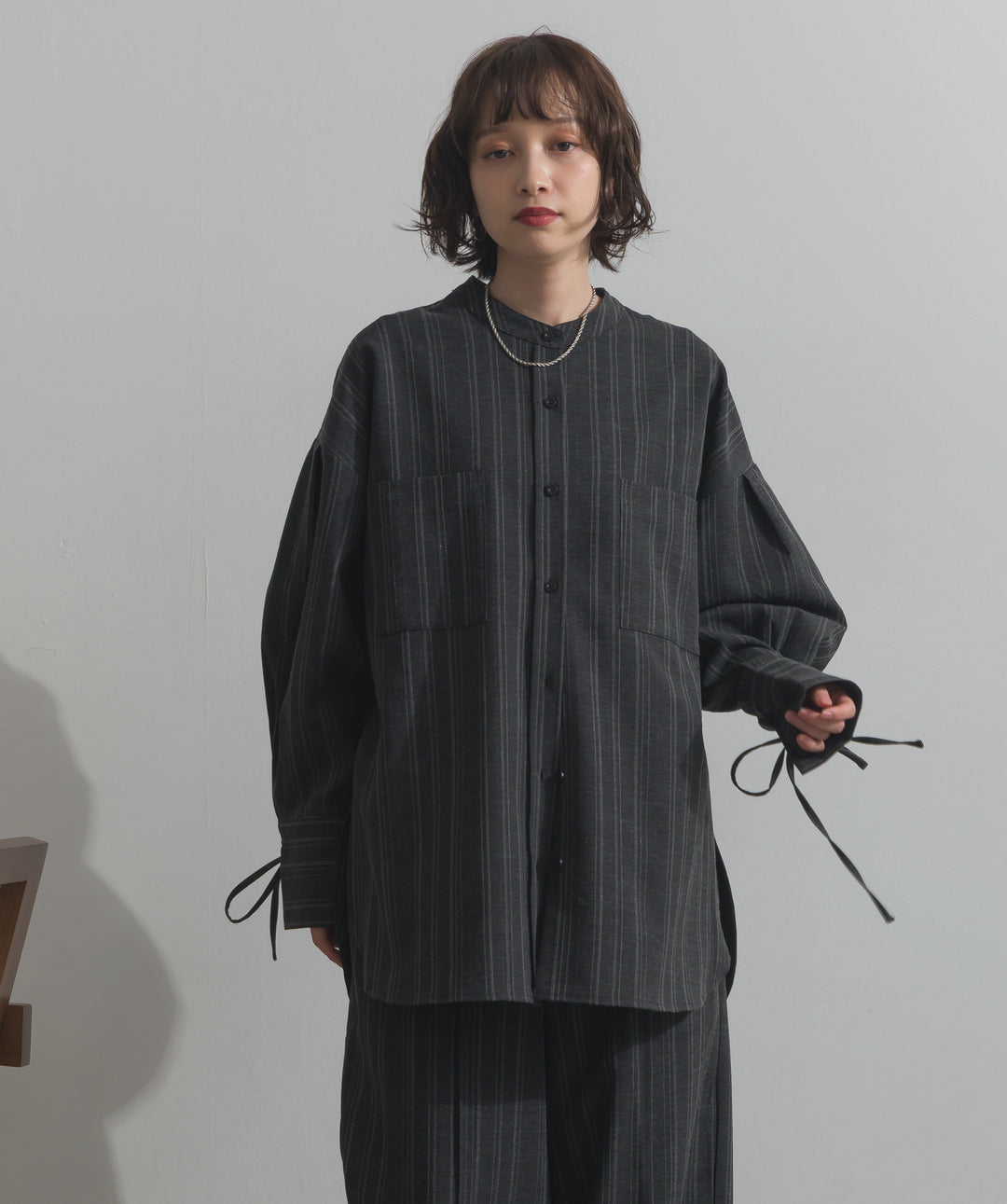 バンドカラーシャツ