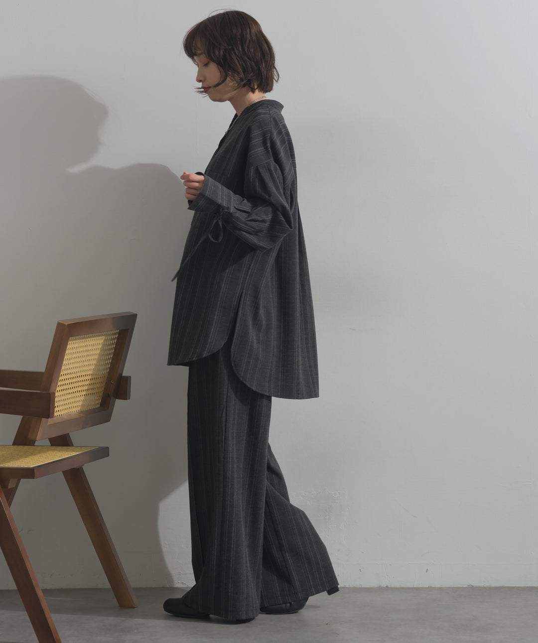 バンドカラーシャツ