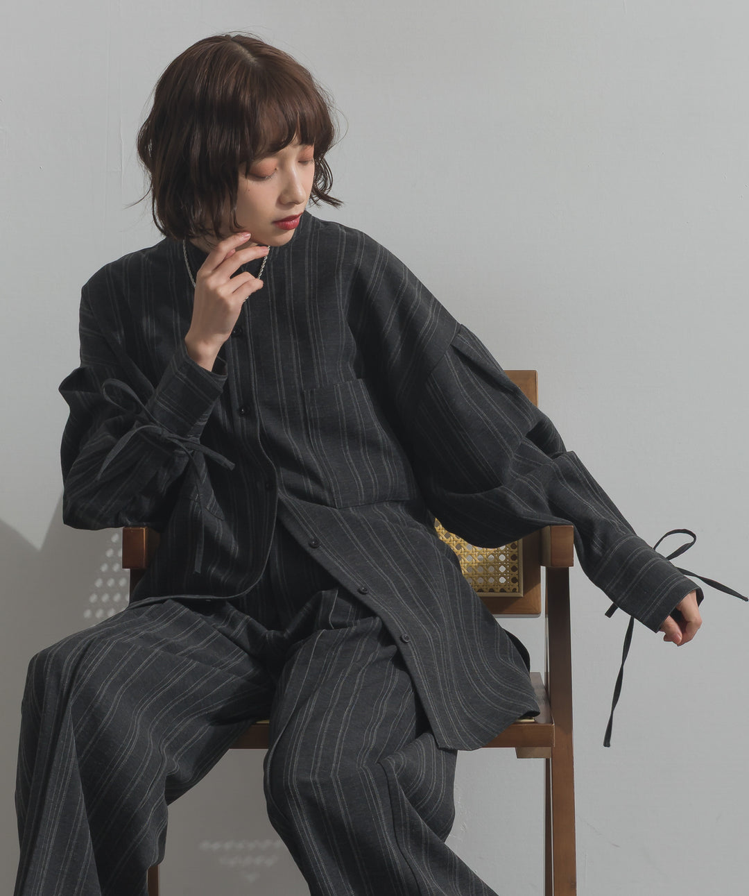 バンドカラーシャツ