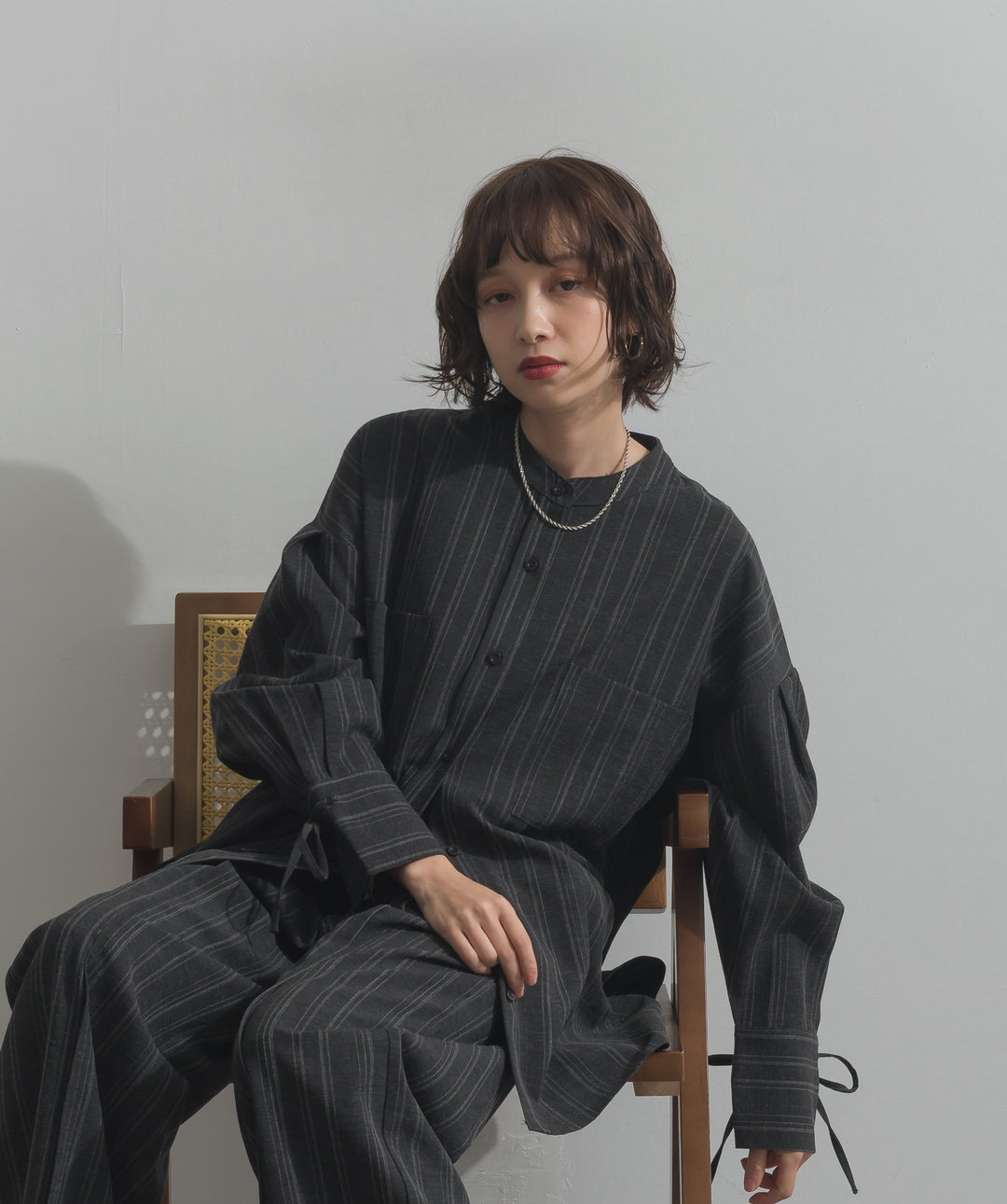 バンドカラーシャツ