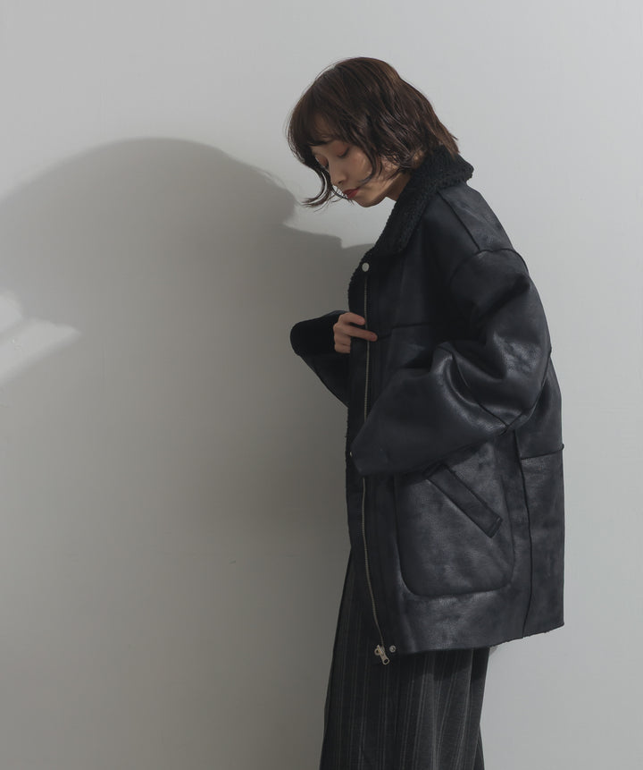 リバーシブルムートンコート