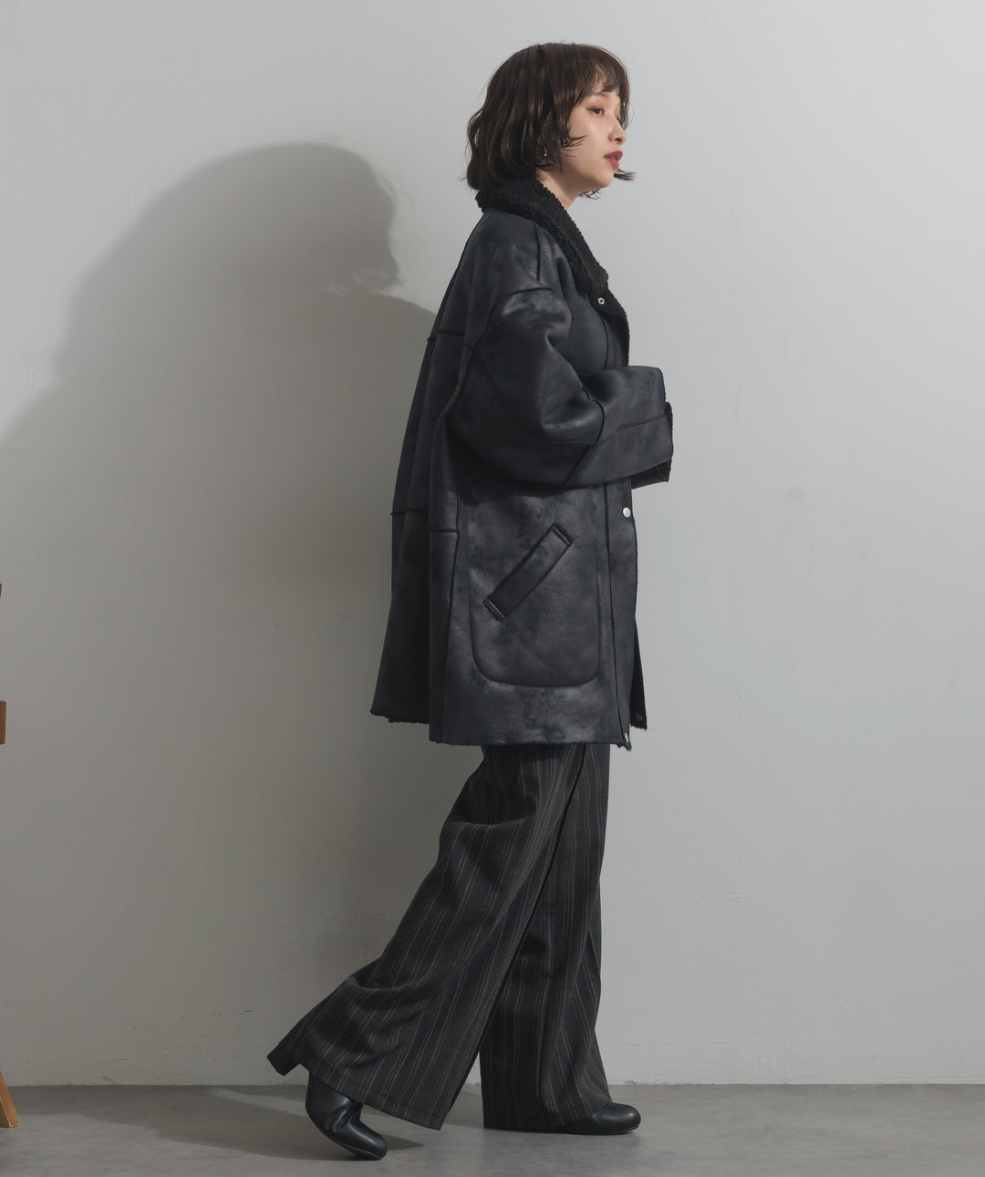 リバーシブルムートンコート