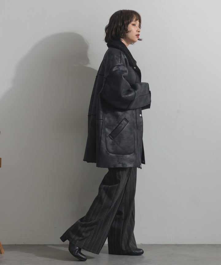 リバーシブルムートンコート