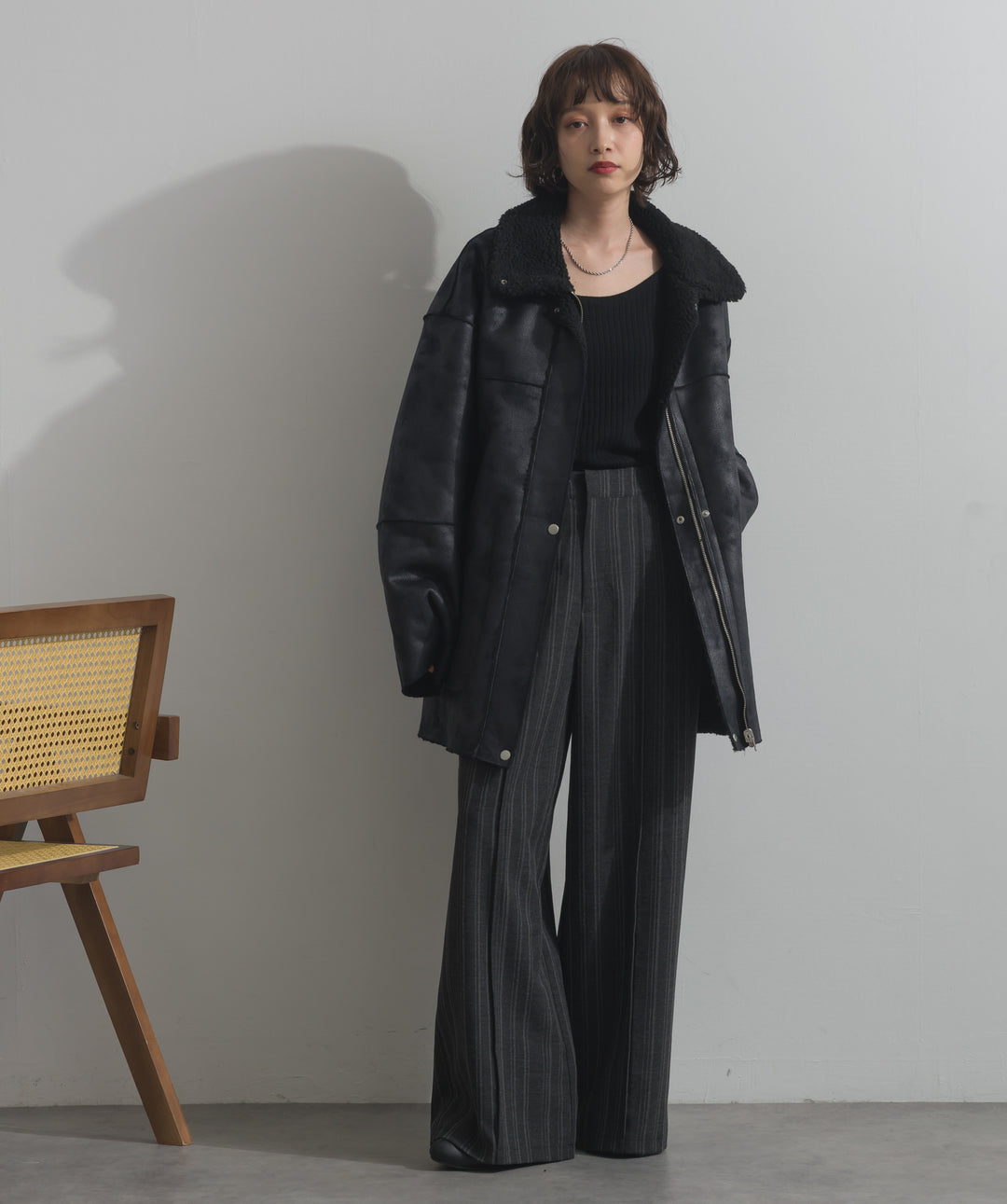 リバーシブルムートンコート