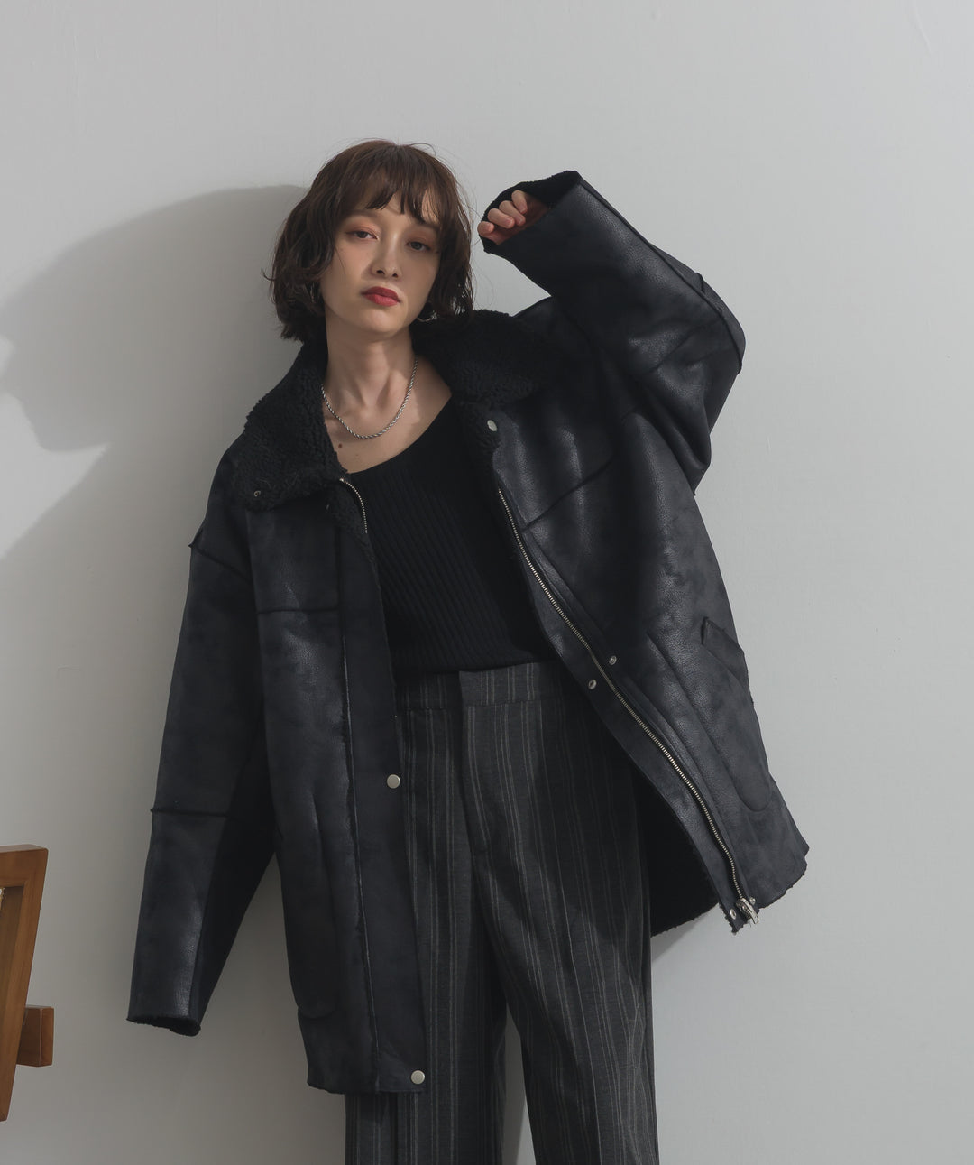 リバーシブルムートンコート