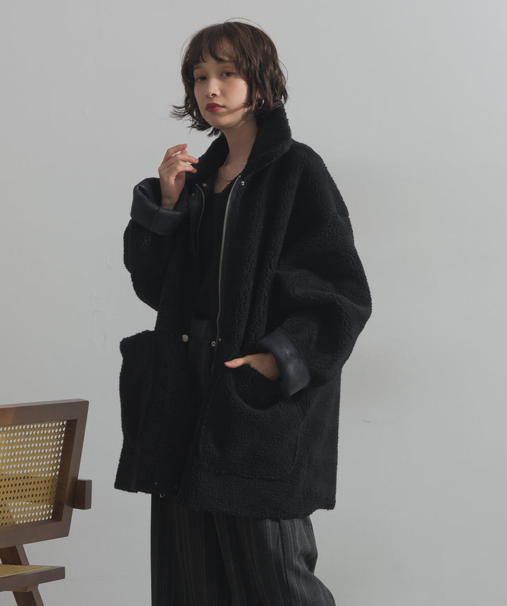 リバーシブルムートンコート