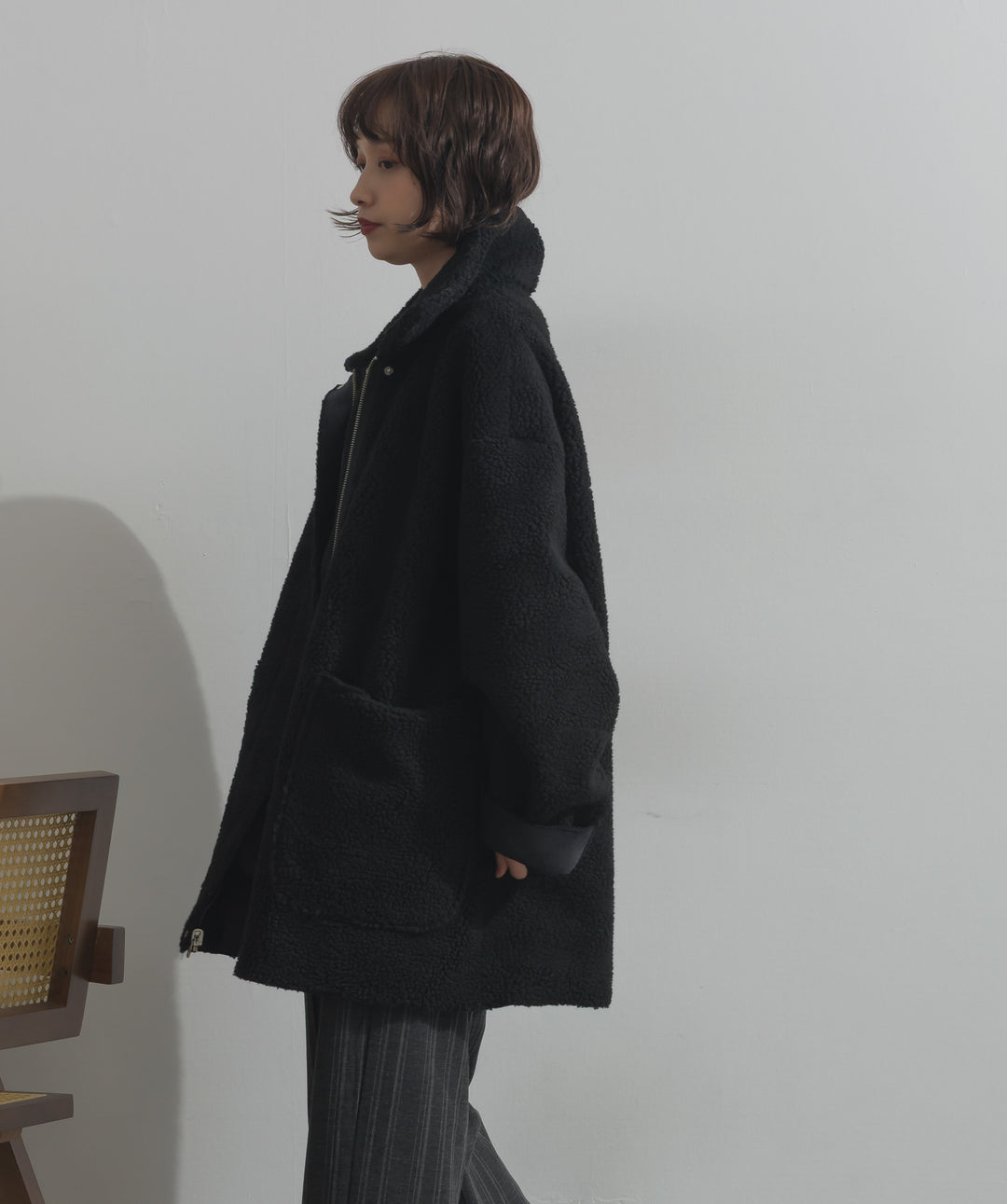 リバーシブルムートンコート