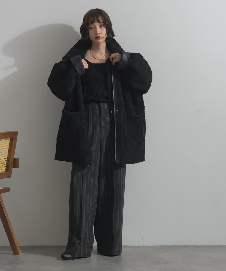 リバーシブルムートンコート