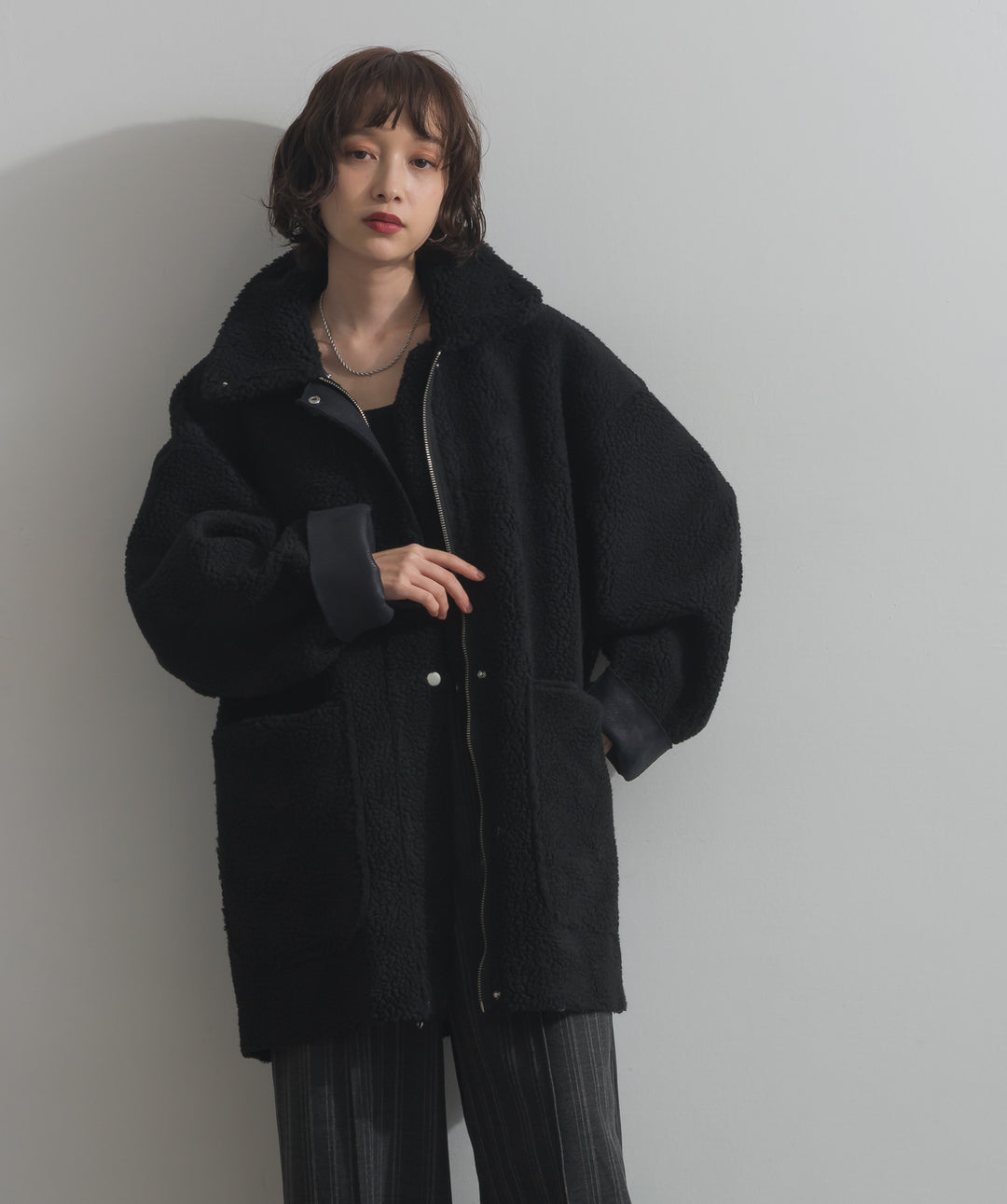 リバーシブルムートンコート