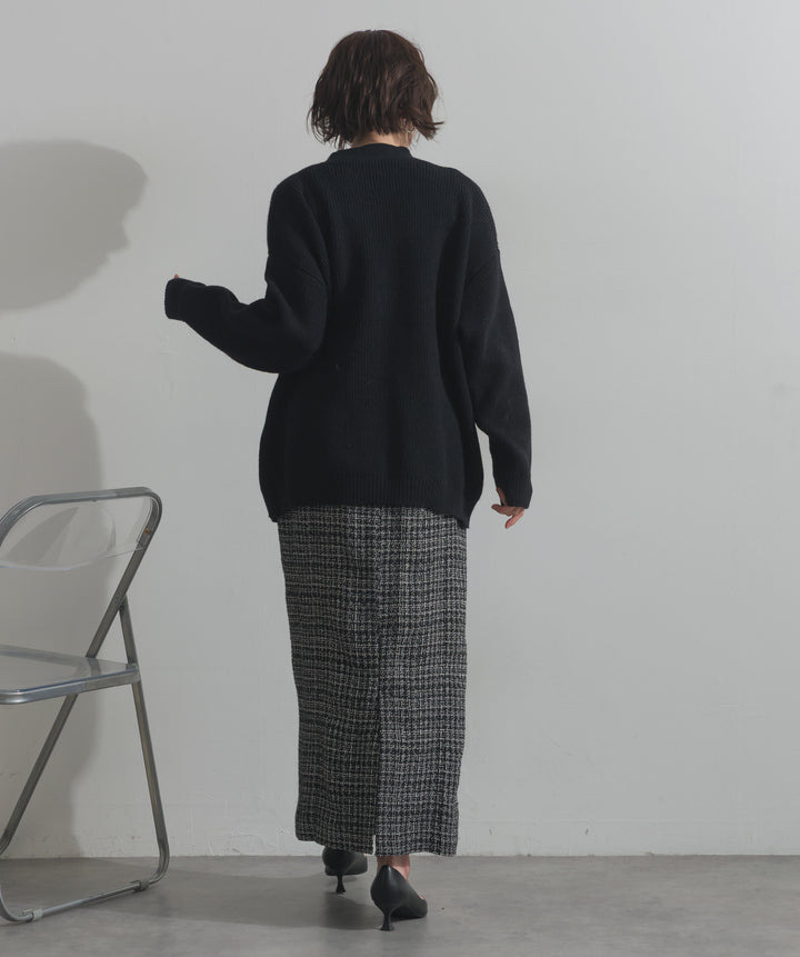 デニムポケットジップニットカーディガン