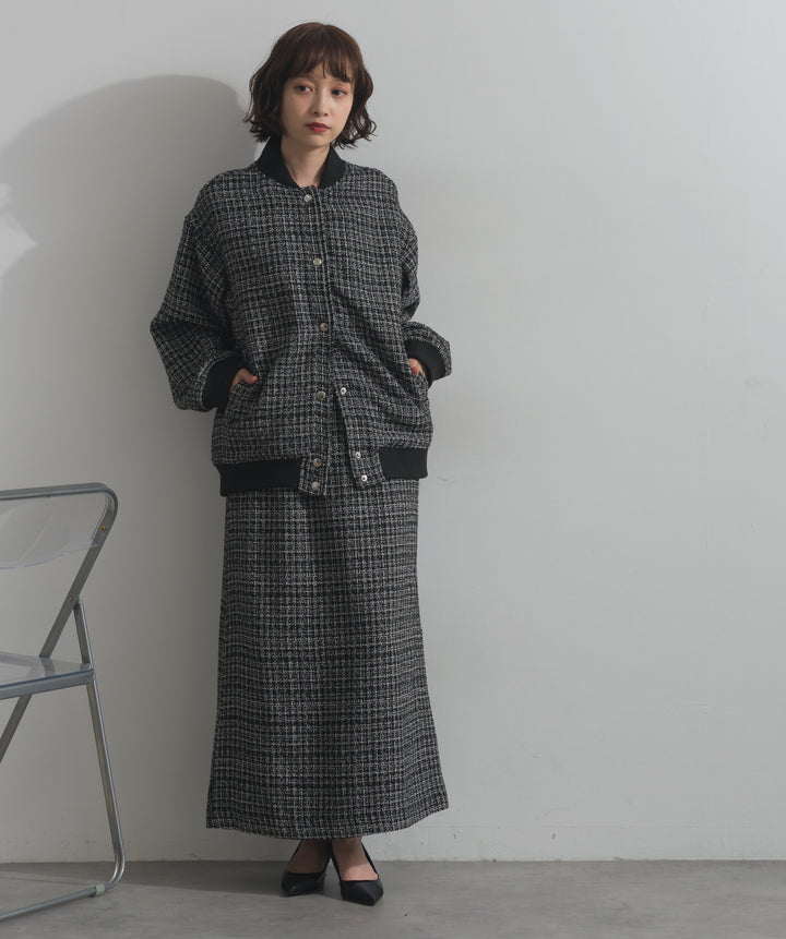 ツイードスタジャン