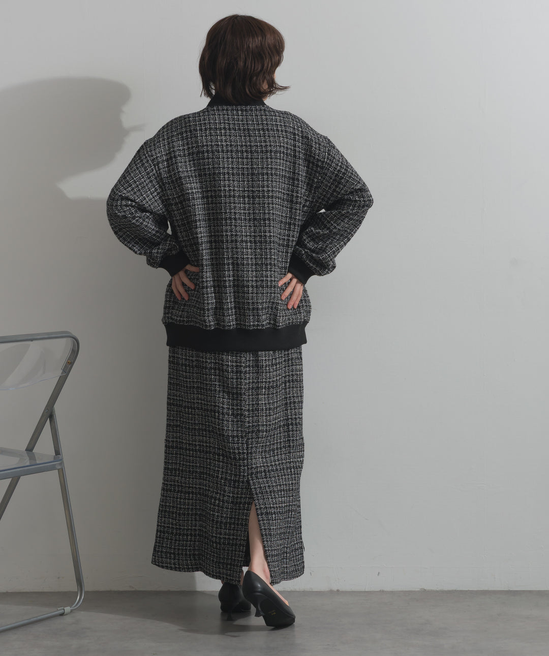 ツイードスタジャン