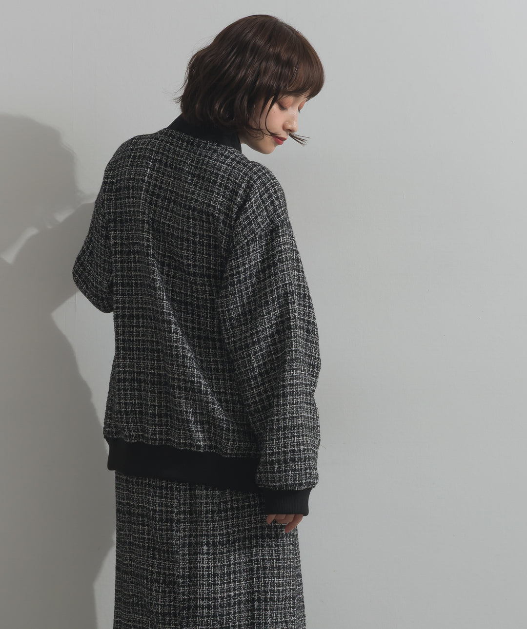 ツイードスタジャン