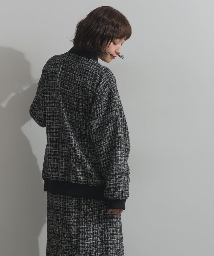 ツイードスタジャン