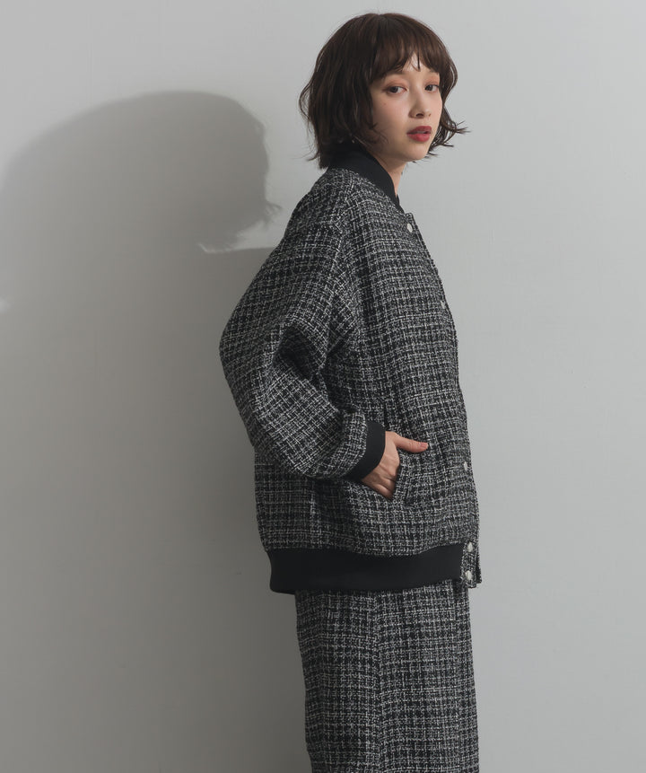 ツイードスタジャン