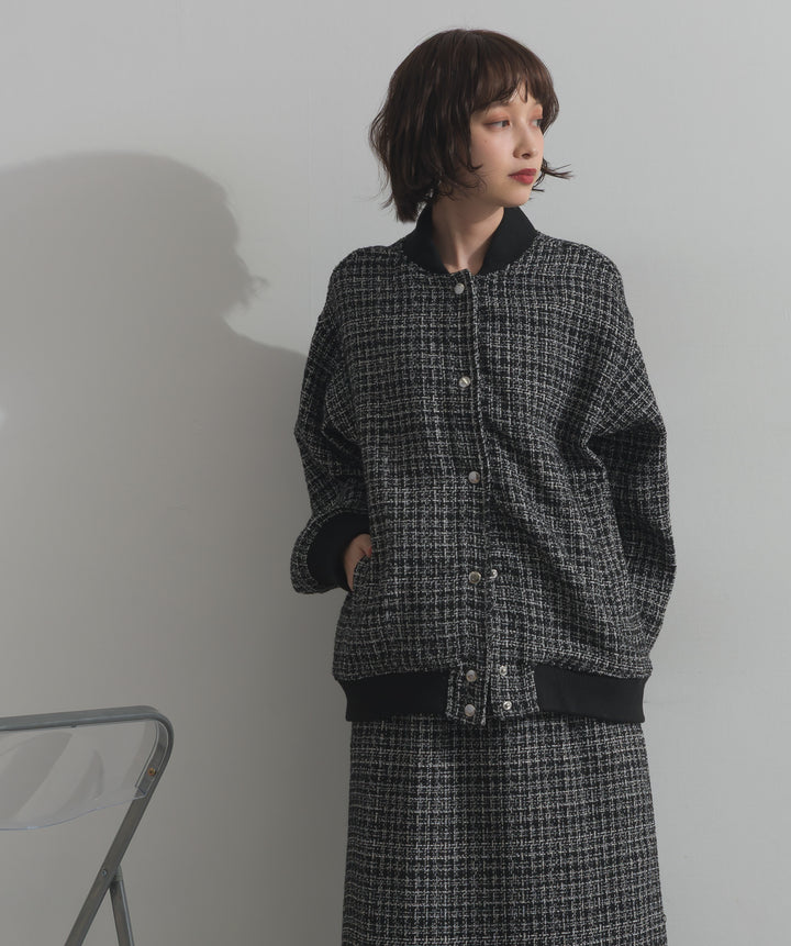 ツイードスタジャン