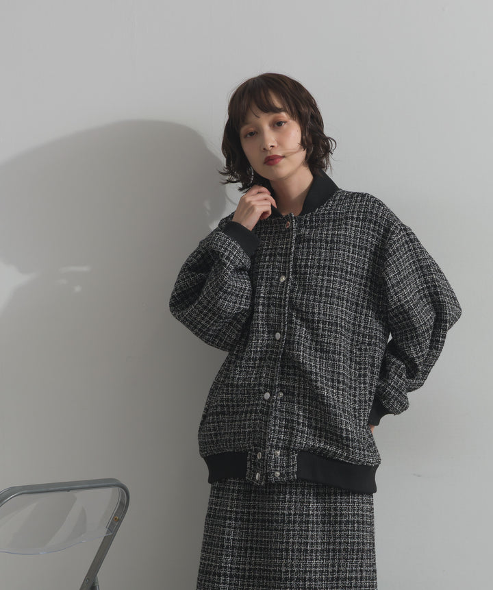 ツイードスタジャン