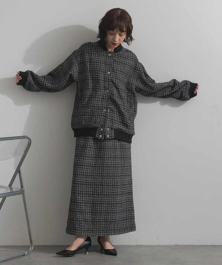 ツイードスタジャン