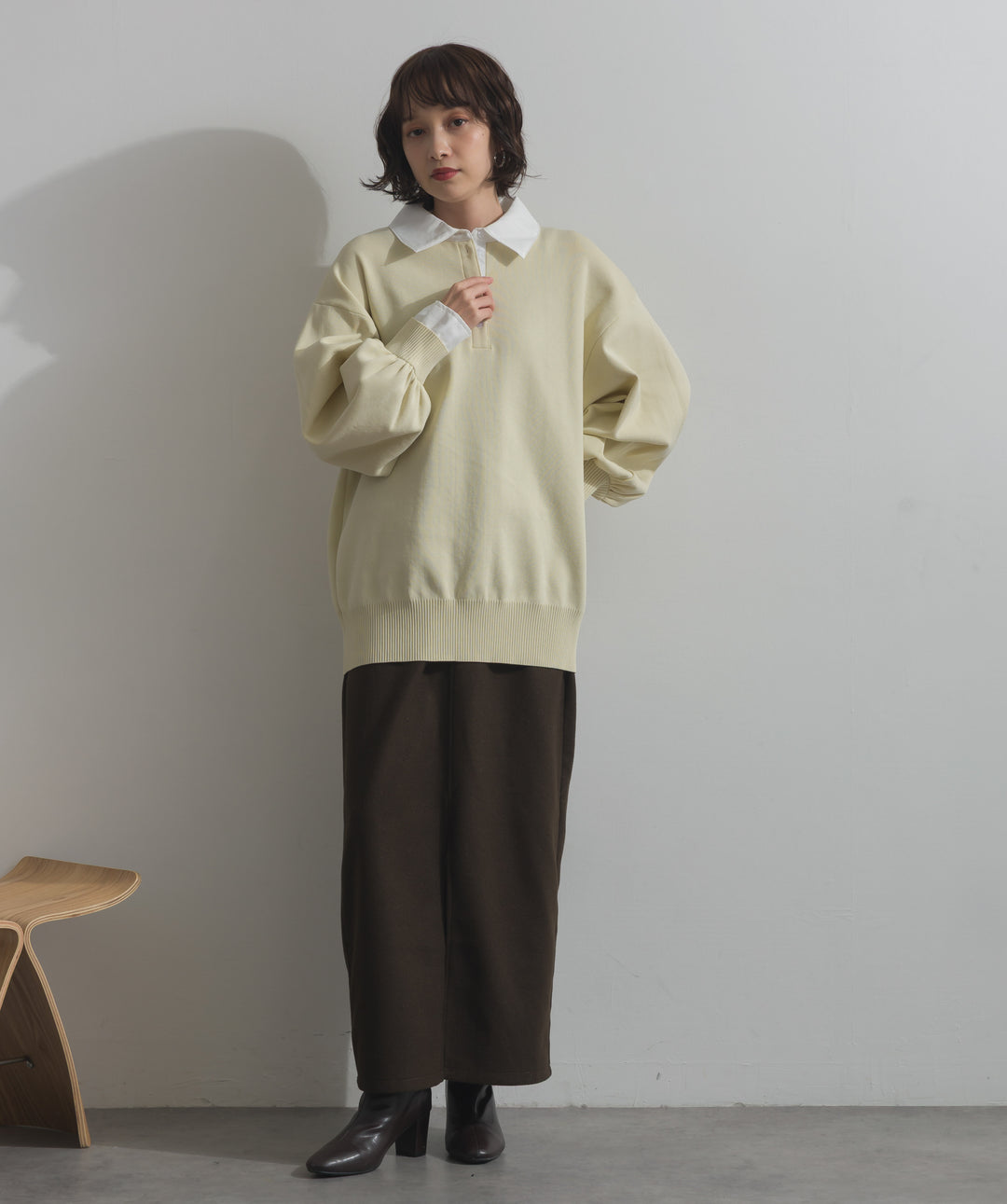 襟付きポロトップス