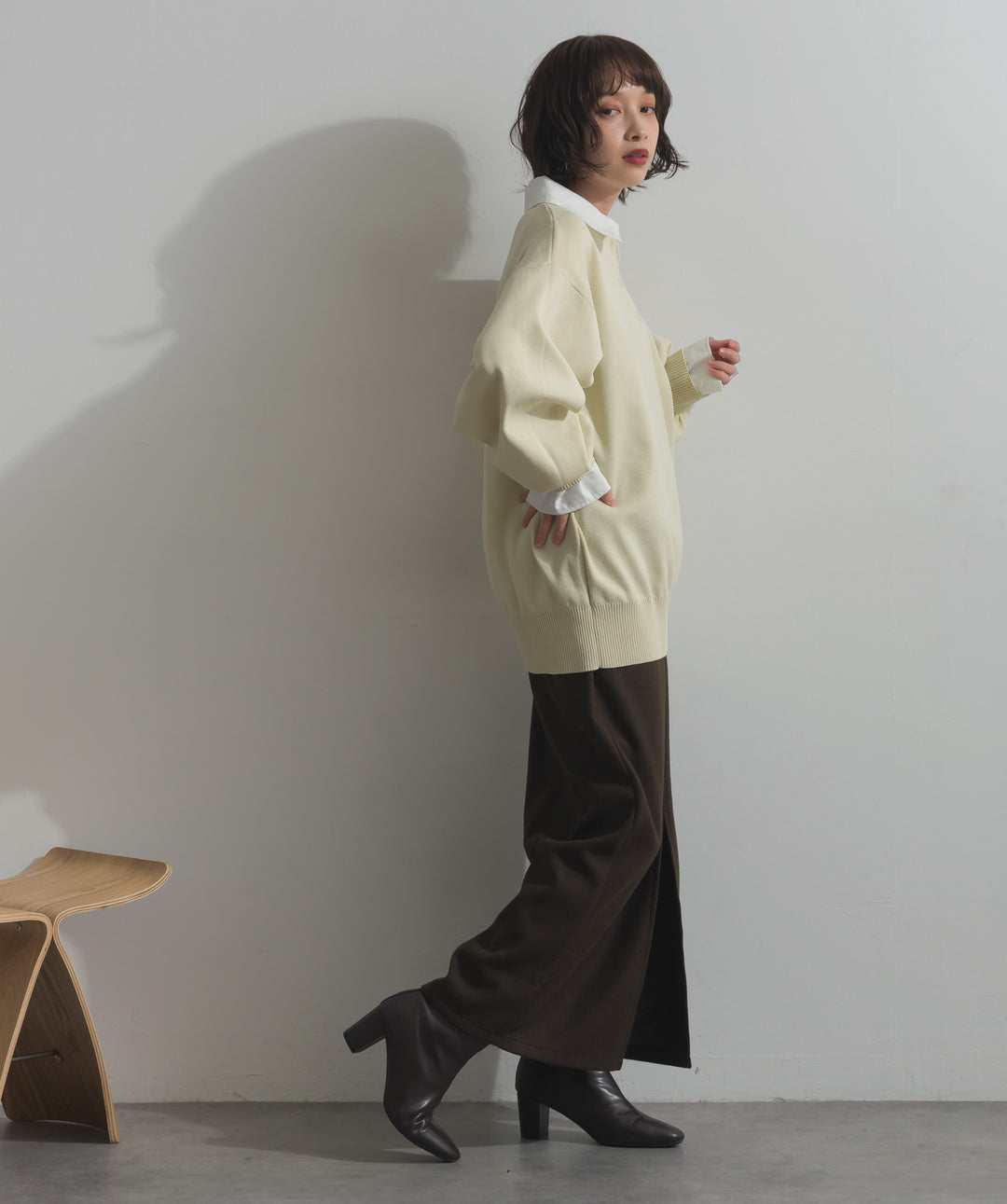 襟付きポロトップス