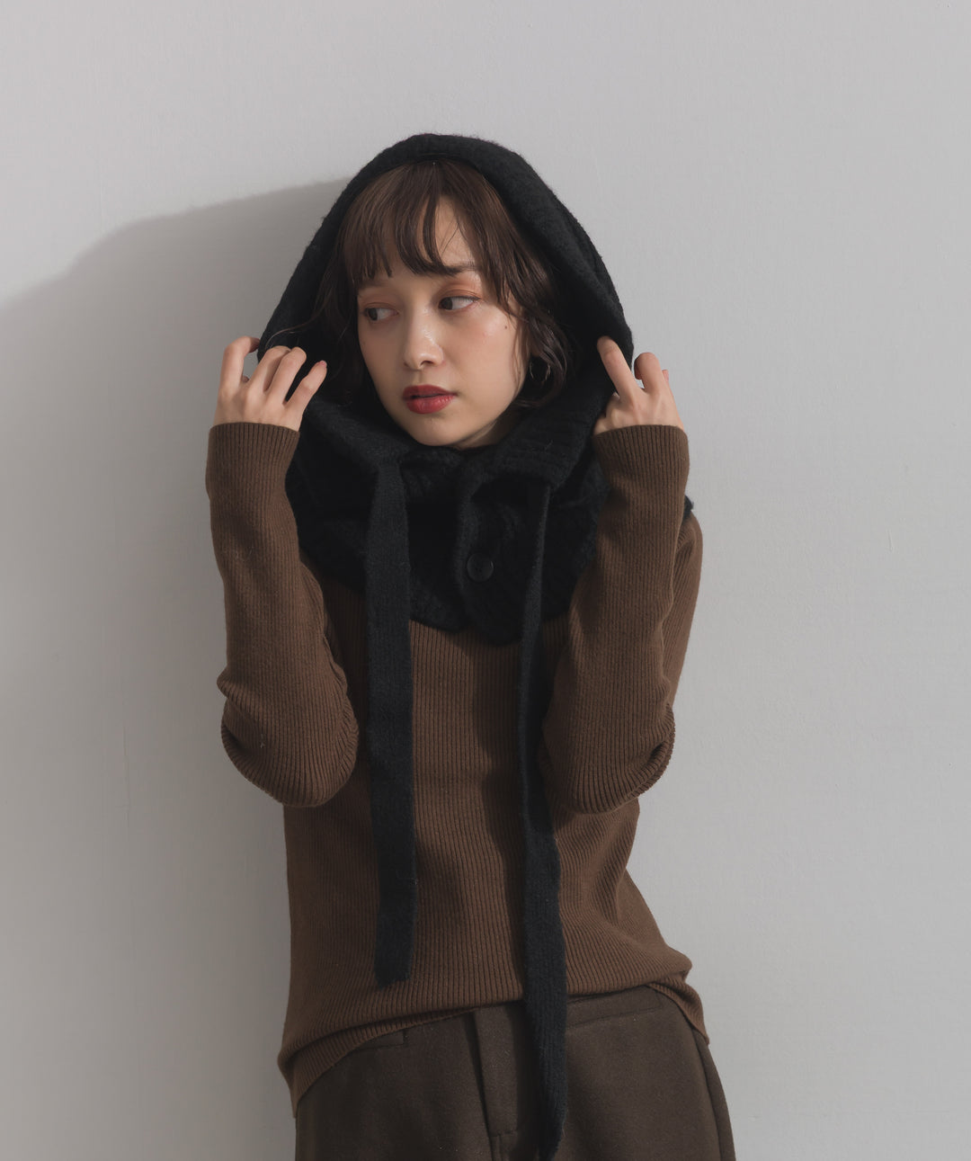 ニットフードスヌード